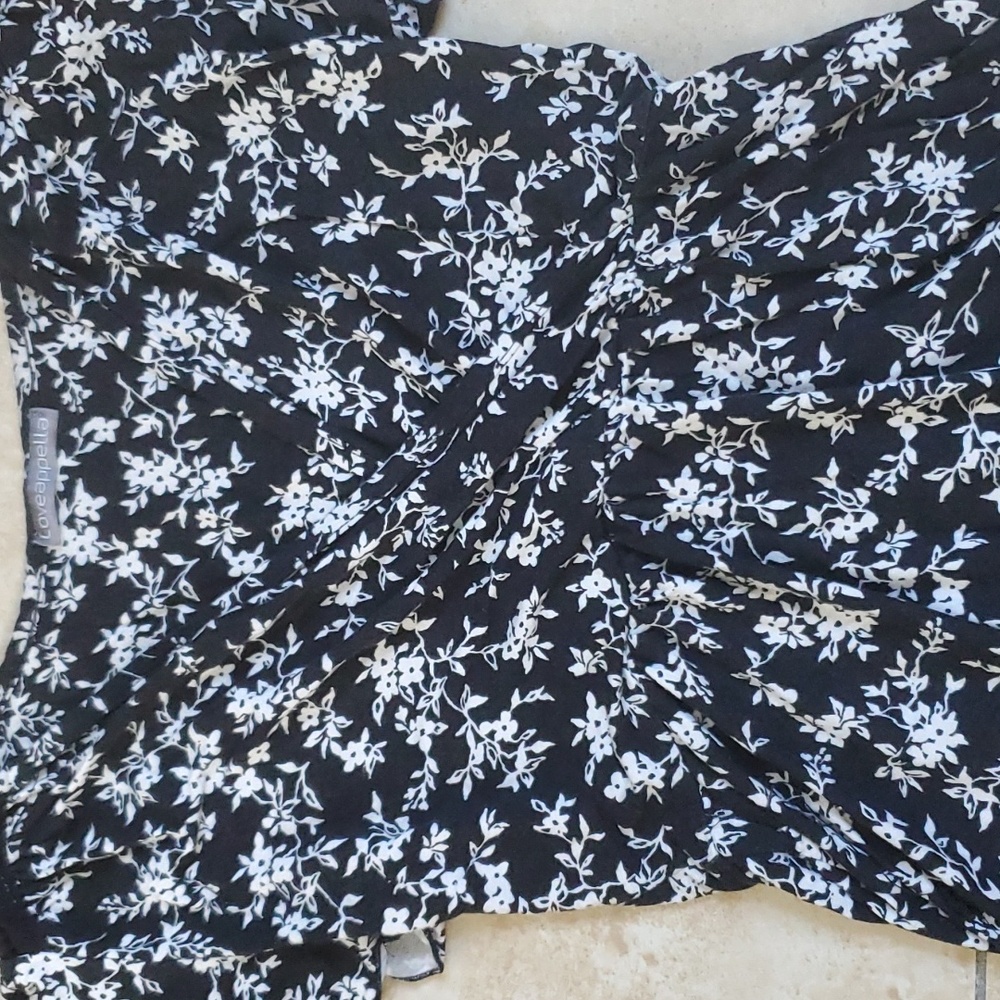 Loveappella Black White Floral Dress sz S - Picture 2 of 8